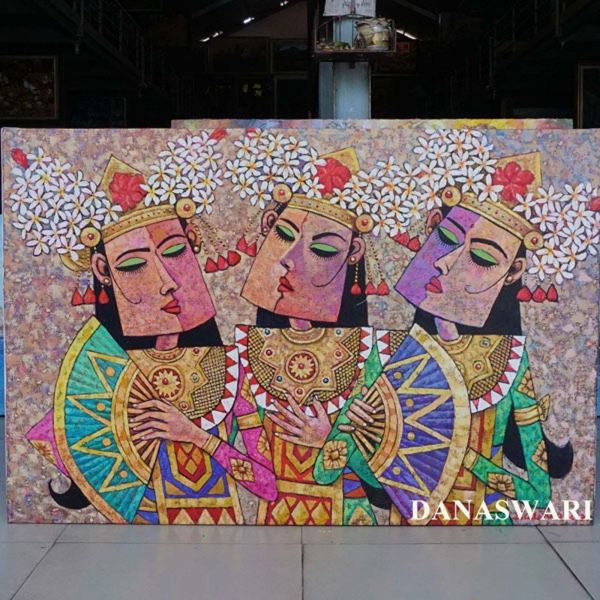 Experience the spirit and elegance of Bali through the vivid strokes of this Bali Dance painting. Each detail captures the essence of movement, tradition, and cultural pride, bringing the beauty of Balinese heritage into your space. Bali Dance Painting-DSW4-1303