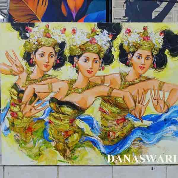 Grace and tradition come alive in this exquisite portrayal of a Balinese dancer. With intricate movements and vibrant costumes, the painting captures the essence of Bali's rich cultural heritage and its timeless dedication to the arts. Balinese Dancer Painting-DSW4-1304