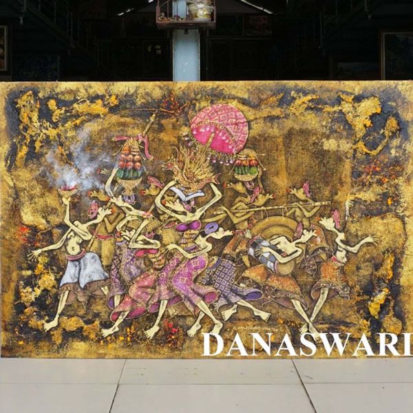 Balinese paintings beautifully capture the island's rich culture, spirituality, and daily life. With intricate details and vibrant colors, each piece tells a unique story—whether it's a traditional ceremony, a serene landscape, or a mystical Barong dance. A perfect artwork to bring the essence of Bali into your space! Balinese Painting-DSW4-1315