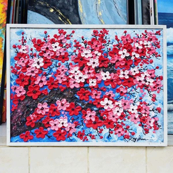 Pink Cherry Blossom Painting-DSW9-2235