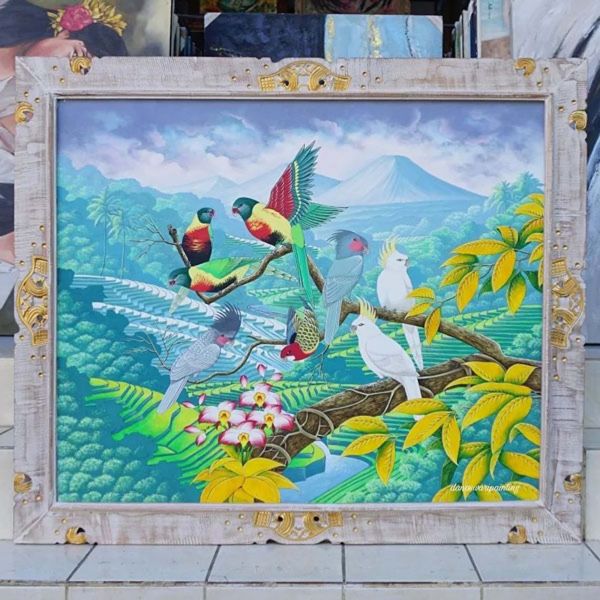 Nature Landscape with Birds Painting-DSW11-1109