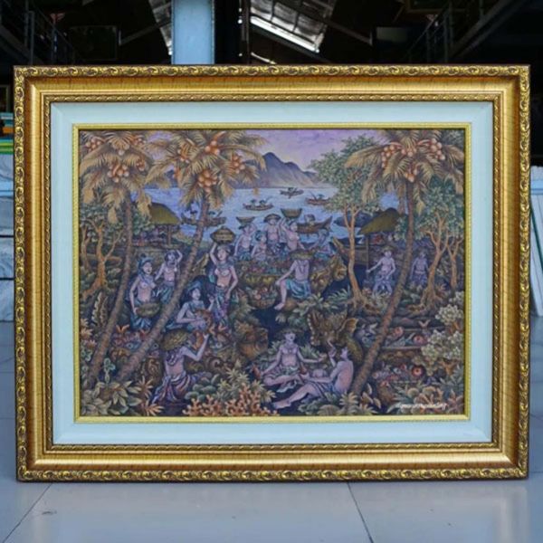 Balinese Traditional Market Painting-DSW9-2238