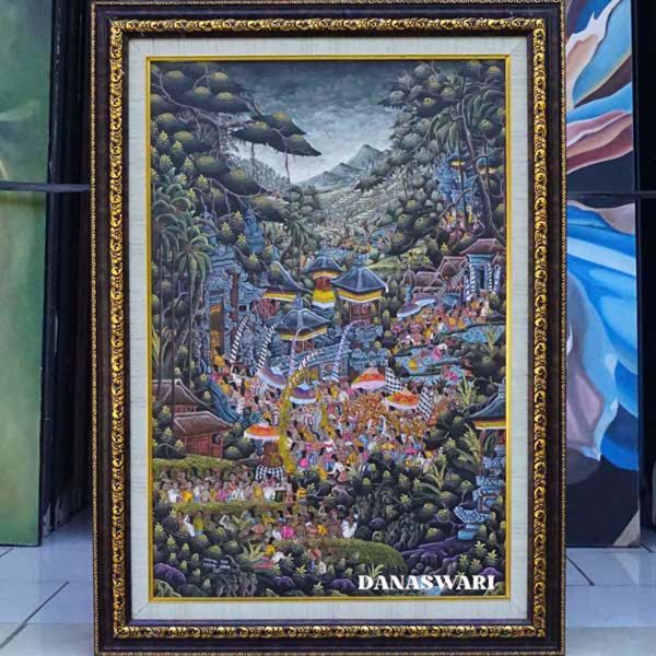 Sacred silence and harmony between man and nature a glimpse into the timeless beauty of Balinese tradition. In every waft of incense and chime of the gamelan, echoes a heritage deeply rooted in spirit and art. Taksu Nusantara Painting-DSW4-1337