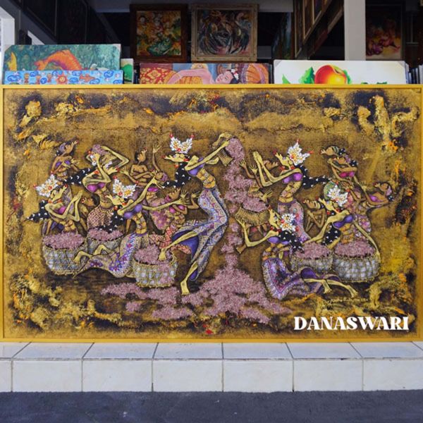 Add a touch of exotic artistry to your space with this stunning Balinese painting. Handcrafted with meticulous attention to detail, this piece beautifully captures the vibrant colors and intricate patterns that are synonymous with Balinese art. The skilled artist has expertly infused traditional Balinese elements with a contemporary twist, resulting in a mesmerizing composition that is sure to captivate any viewer. Whether you hang it in your living room, bedroom, or office, this Balinese painting will effortlessly enhance the ambiance of any space and make a unique statement. Balinese Painting-DSW4-1226