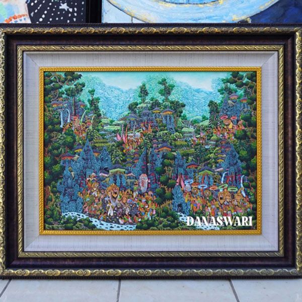 Welcome to our Balinese Traditional Painting collection! Immerse yourself in the vibrant colors and rich cultural heritage of Bali with our exquisite paintings. Each piece is meticulously handcrafted by talented Balinese artisans, who pour their heart and soul into every brushstroke. These stunning artworks capture the intricate details and deep symbolism of Balinese culture, from traditional ceremonies to mythical creatures. Whether you're an art enthusiast or simply looking to add a touch of exotic beauty to your home, our Balinese Traditional Paintings are sure to captivate and inspire. Balinese Traditional Painting - DSW4-1228