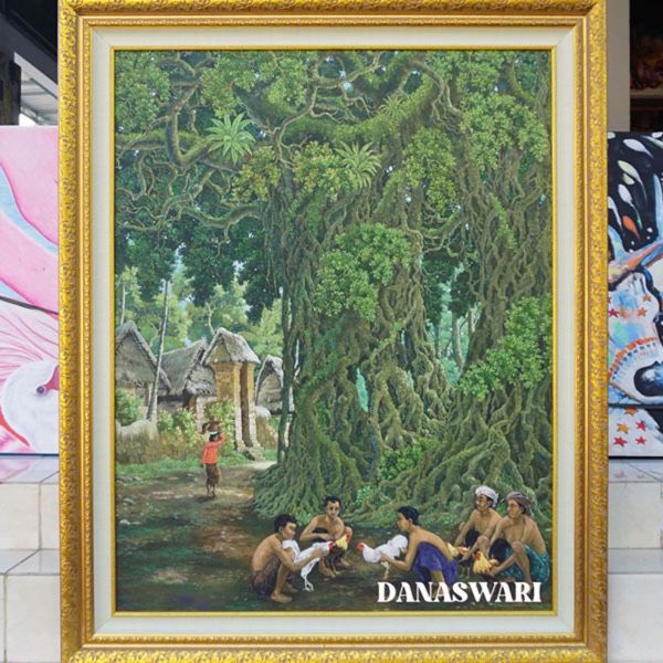 Balinese Village Painting-DSW11-1156