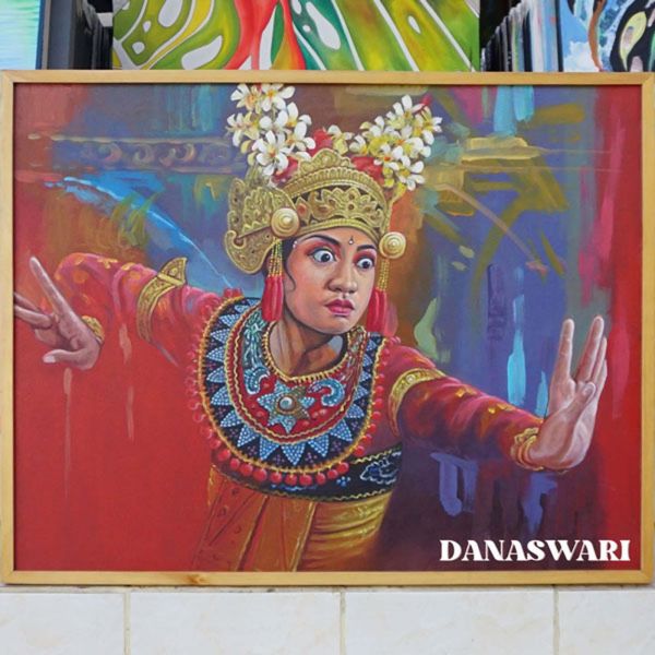 Introducing The Legong Painting - a mesmerizing masterpiece that captures the essence of Balinese artistry. This exquisite artwork showcases the intricate details of traditional Legong dance, with vibrant strokes that breathe life into the canvas. Handcrafted by skilled artisans, each stroke of the brush tells a story of grace, elegance, and cultural heritage. Adorn your walls with this stunning piece and let its captivating charm transport you to the vibrant world of Bali. Perfect for art enthusiasts, collectors, or anyone with a deep appreciation for the rich beauty of Southeast Asian culture. Elevate your space with The Legong Painting and indulge in the enchantment it brings to your home. The Legong Painting-DSW4-1242