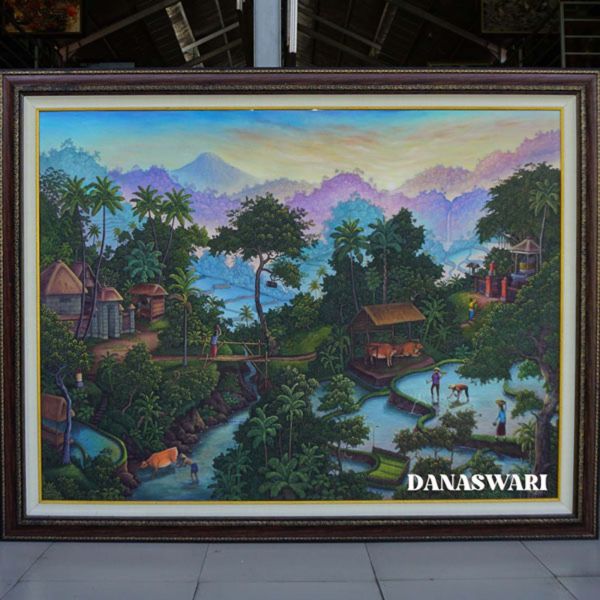 Balinese Village Painting-DSW11-1173