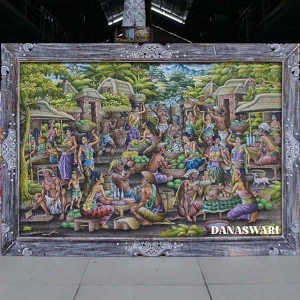 Traditional Fruit Market Painting-DSW11-1175