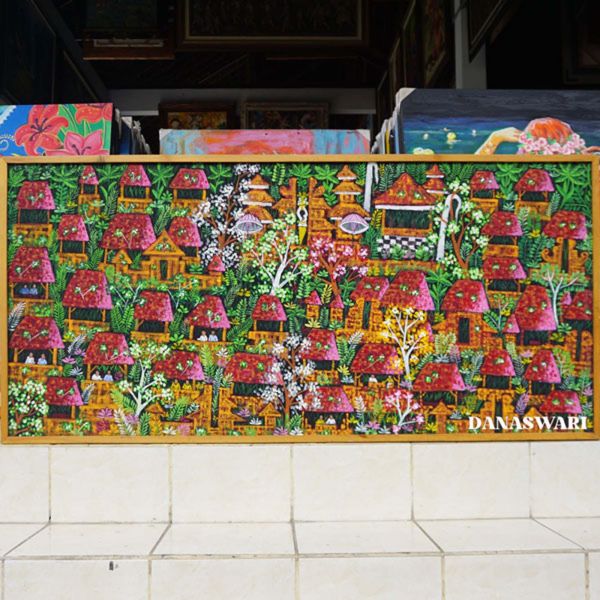 Adorn your walls with a touch of cultural charm with this exquisite Balinese painting. Skillfully crafted by talented artisans in Bali, this painting captures the beauty and spirituality of Balinese culture. The vibrant colors and intricate details in this piece will add a sophisticated and exotic touch to any room in your home. Whether you hang it in your living room, bedroom, or office, this Balinese painting is sure to be a captivating focal point. Embrace the rich artistic traditions of Bali with this one-of-a-kind piece of art. Balinese Painting-DSW4-1256