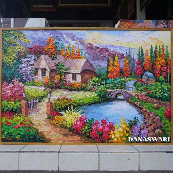 Beautiful Village Painting-DSW11-1187