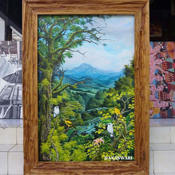 Beautiful View Bali Starlings Painting-DSW11-1191