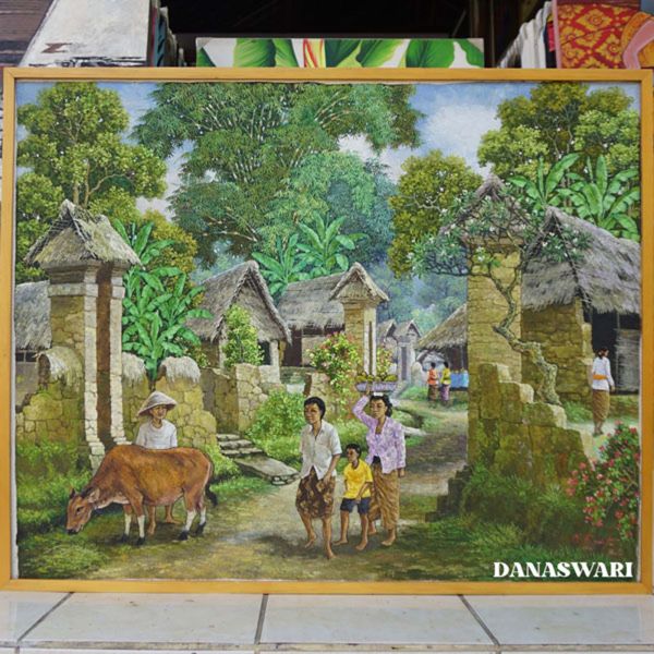 Balinese Village Painting-DSW11-1192