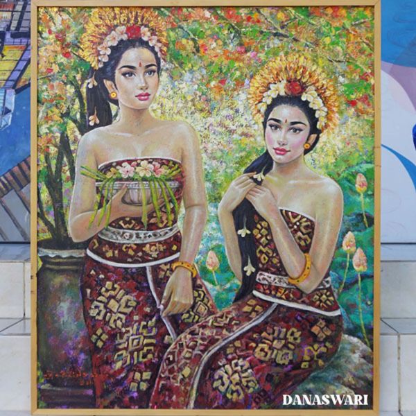 Introducing a stunning hand-painted masterpiece, this Beautiful Balinese Girl Painting captures the grace and allure of Balinese culture. Lovingly created with intricate details and vibrant colors, this artwork depicts a serene Balinese girl in traditional attire, exuding elegance and beauty. The perfect addition to any art collection or as a focal point in your home decor, this painting radiates a sense of peace and tranquility. Bring a touch of exotic allure to your space with this captivating piece of Balinese art. Beautiful Balinese Girl Painting-DSW4-1274