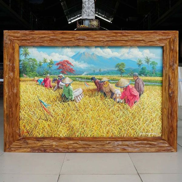 Harvest Rice Painting-DSW18-0118